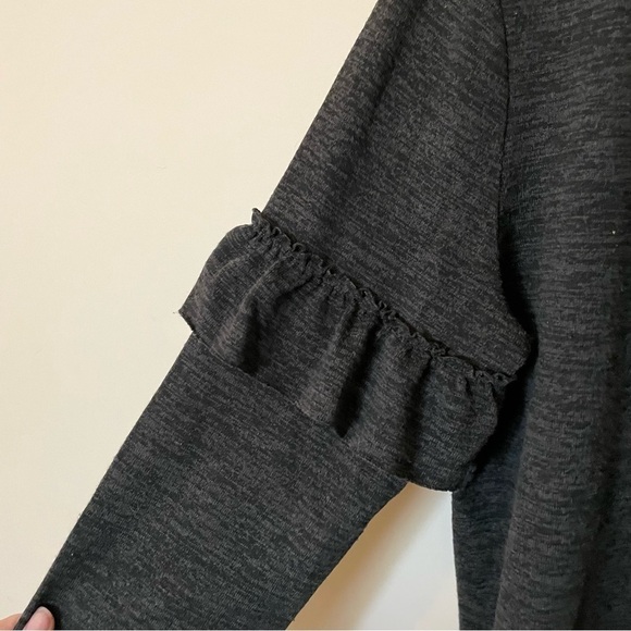 14th & Union Grey Ruffle Sweater - Picture 2 of 5